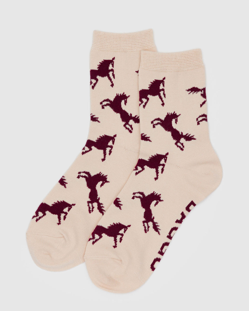BAGGU Wholesale Socks Crew Sock - Horses