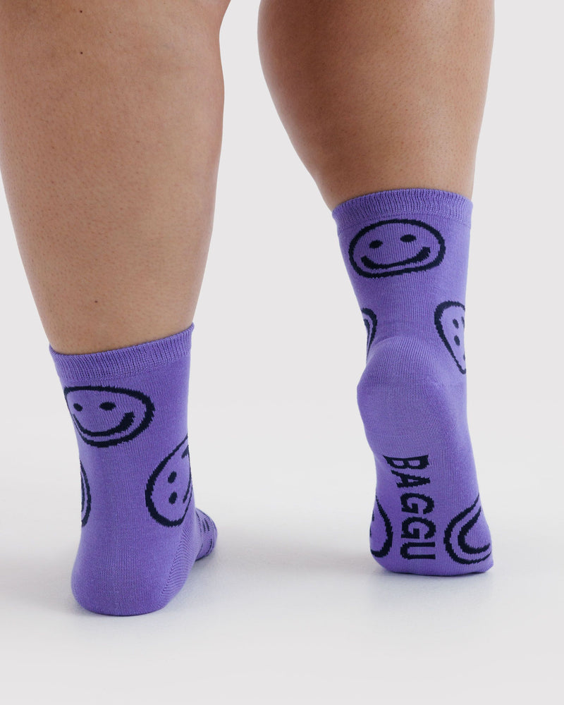 BAGGU Wholesale  Crew Sock - Lavender Happy