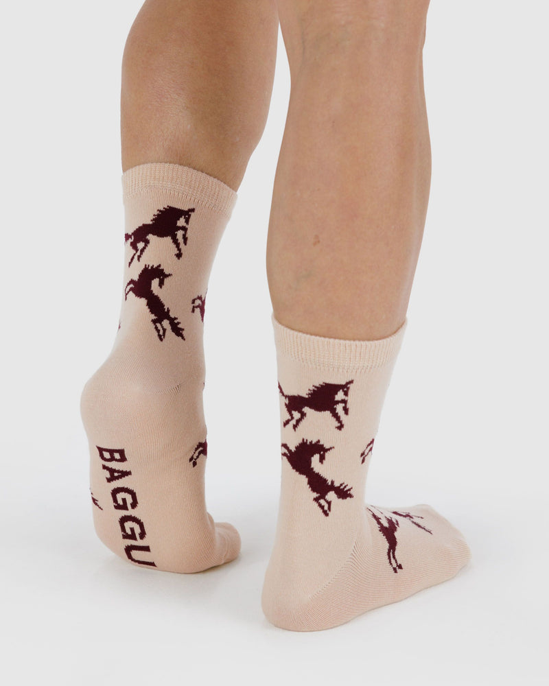 BAGGU Wholesale Socks Crew Sock - Horses
