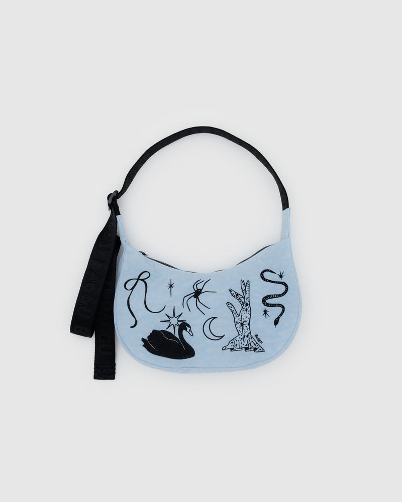 BAGGU Wholesale  Small Nylon Crescent Bag - Embroidered Ballet Icons