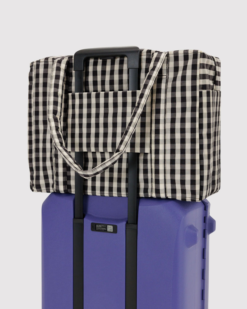 BAGGU Wholesale  Cloud Carry-on - Black and Cream Gingham