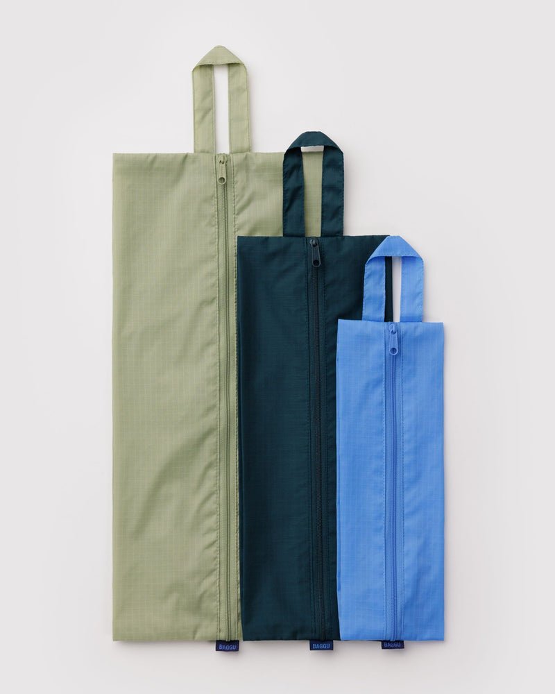 BAGGU Wholesale Pouches 3D Zip Set - Lagoon Mix