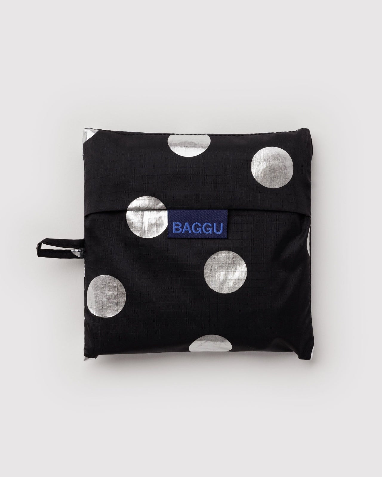 Big Baggu - Silver Metallic Polka Dot