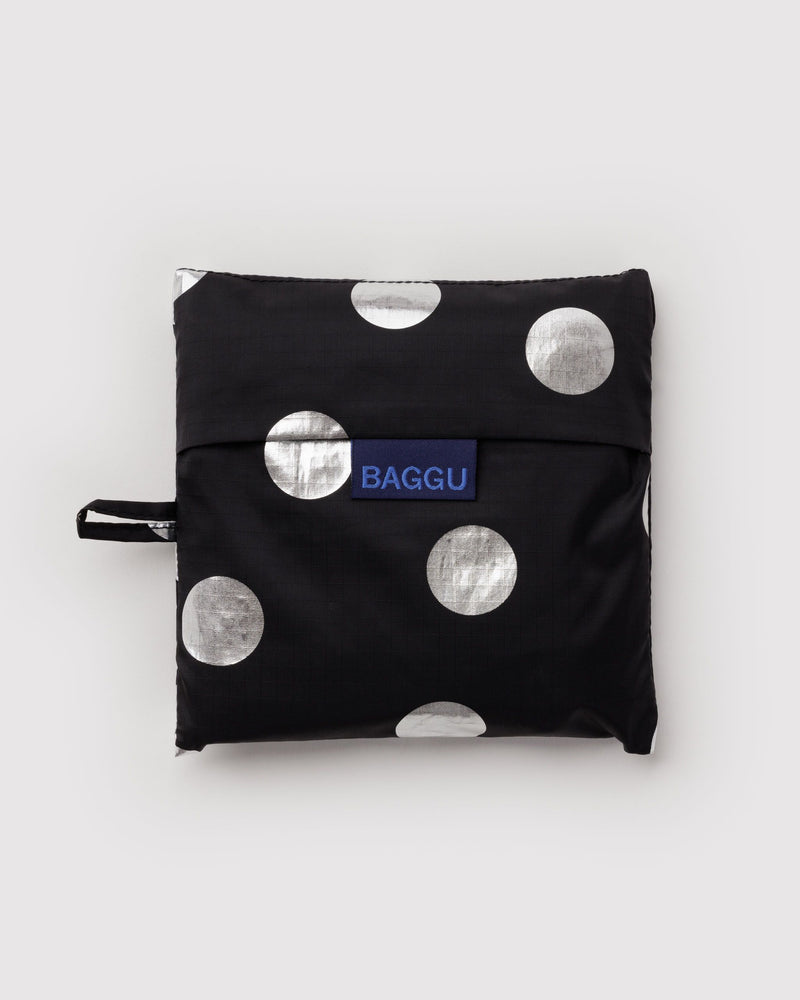 BAGGU Wholesale  Big Baggu - Silver Metallic Polka Dot