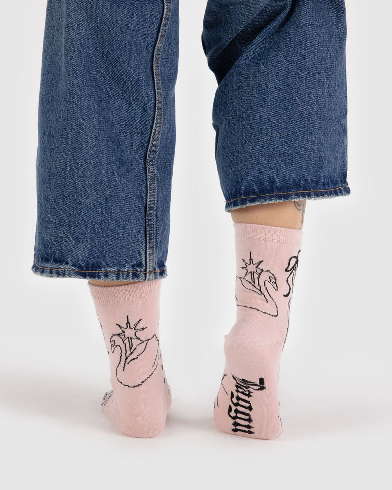 BAGGU Wholesale  Crew Sock - Ballet Icons