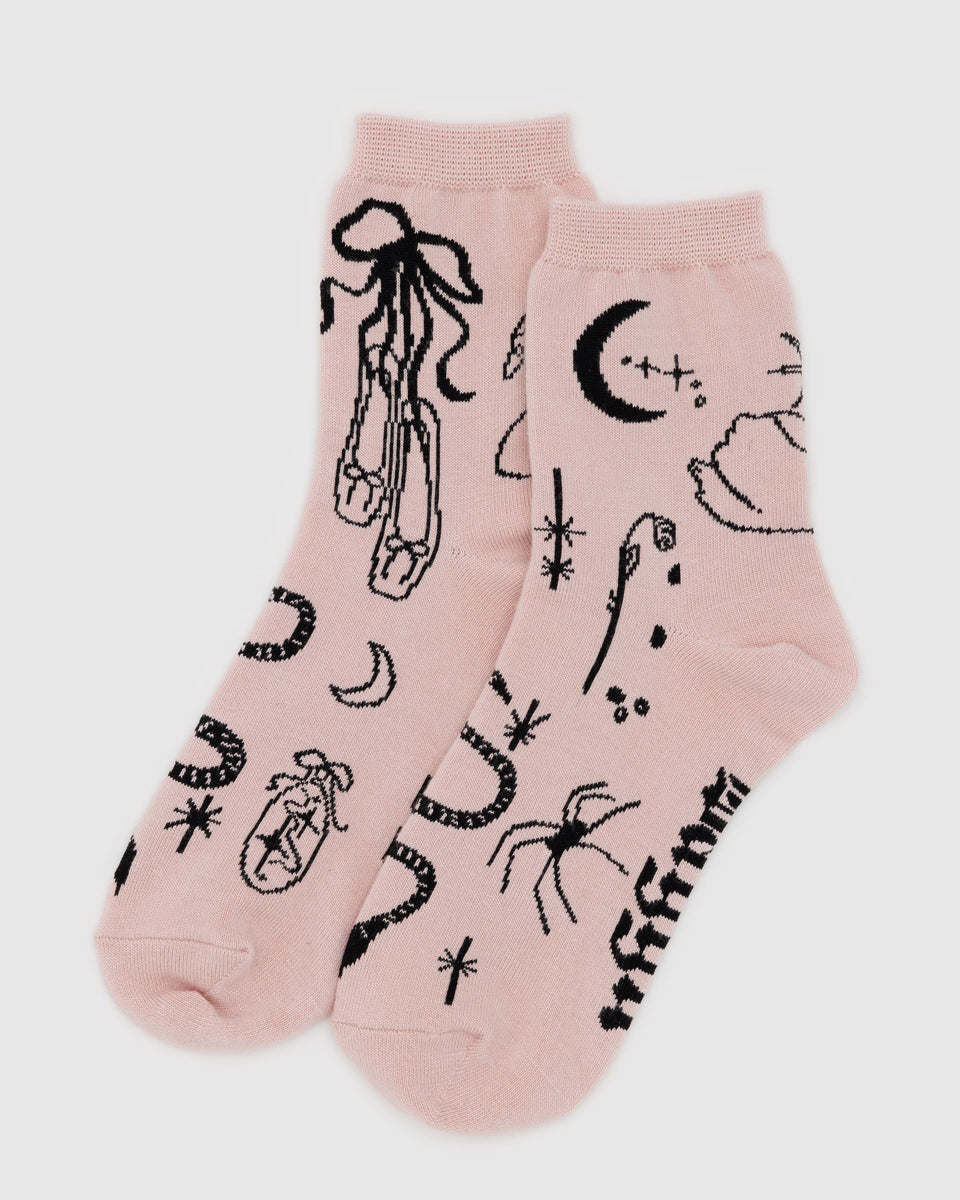 BAGGU Wholesale Socks Crew Sock - Ballet Icons