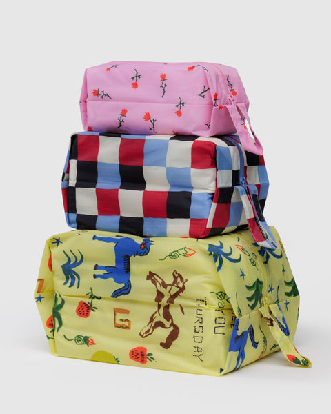 BAGGU Wholesale Travel 3D Zip Set - Painted Prairie