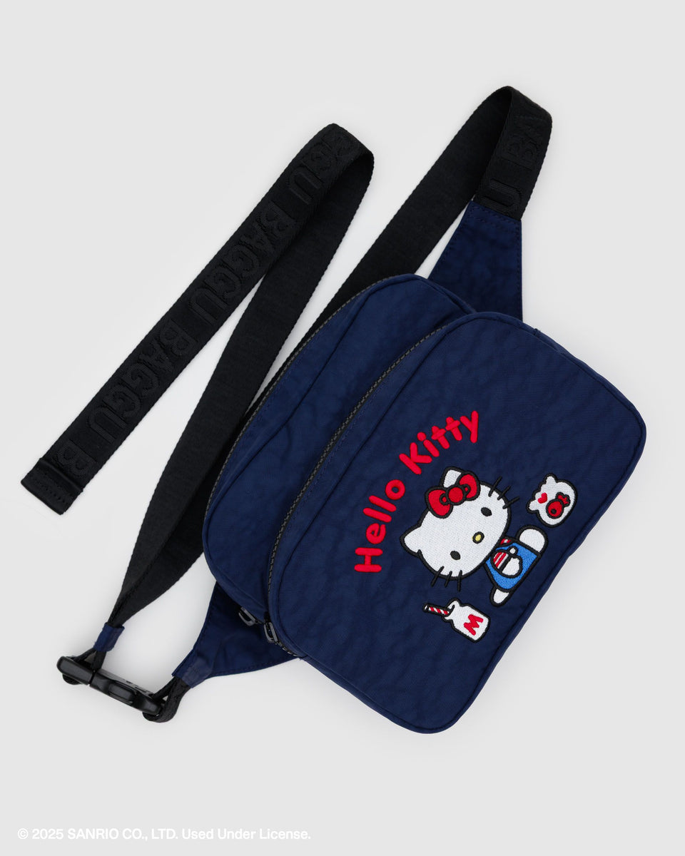 BAGGU Wholesale Cross Body Fanny Pack - Embroidered Hello Kitty Milkshake