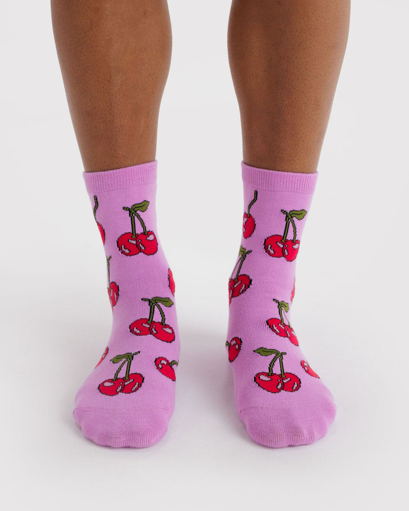 BAGGU Wholesale  Crew Sock - Cherries