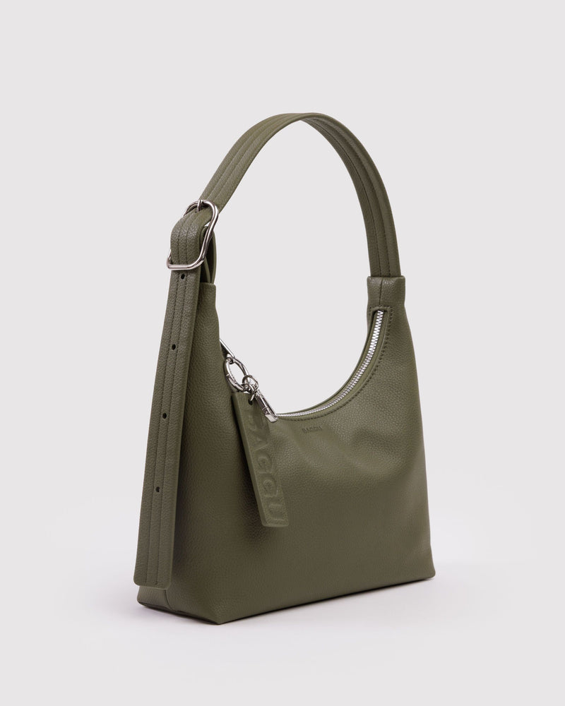 BAGGU Wholesale  Mini Recycled Leather Shoulder Bag - Loden