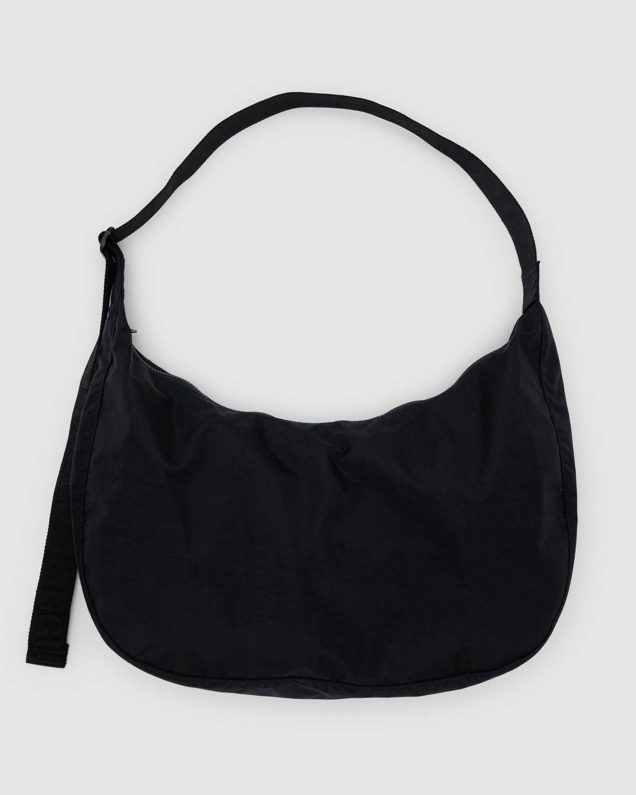 Large Nylon Crescent Bag - Black