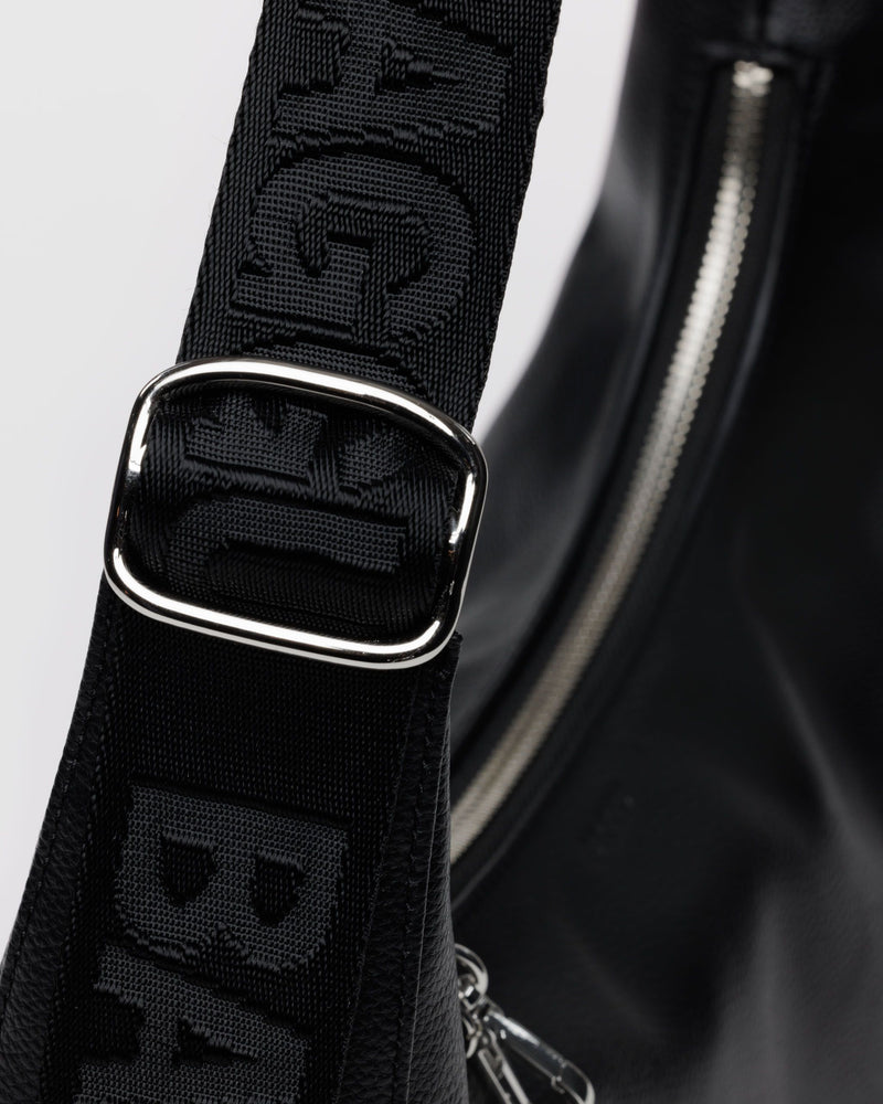 BAGGU Wholesale  Medium Recycled Leather Crescent Bag - Black