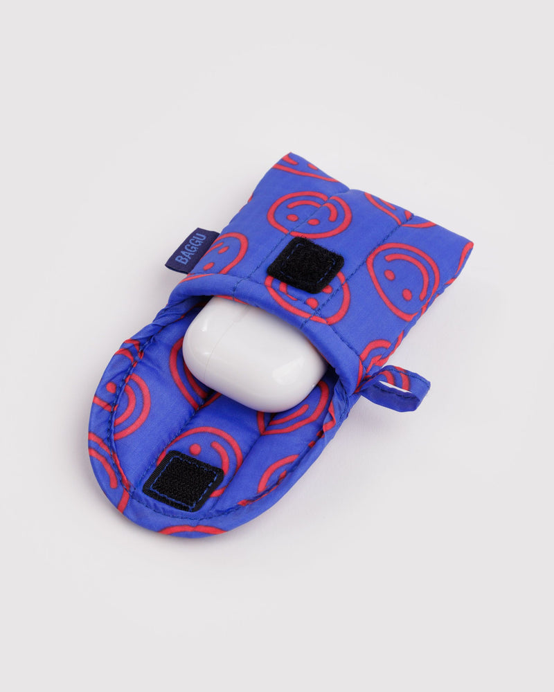 BAGGU Wholesale  Puffy Earbuds Case - Mini Cobalt Happy
