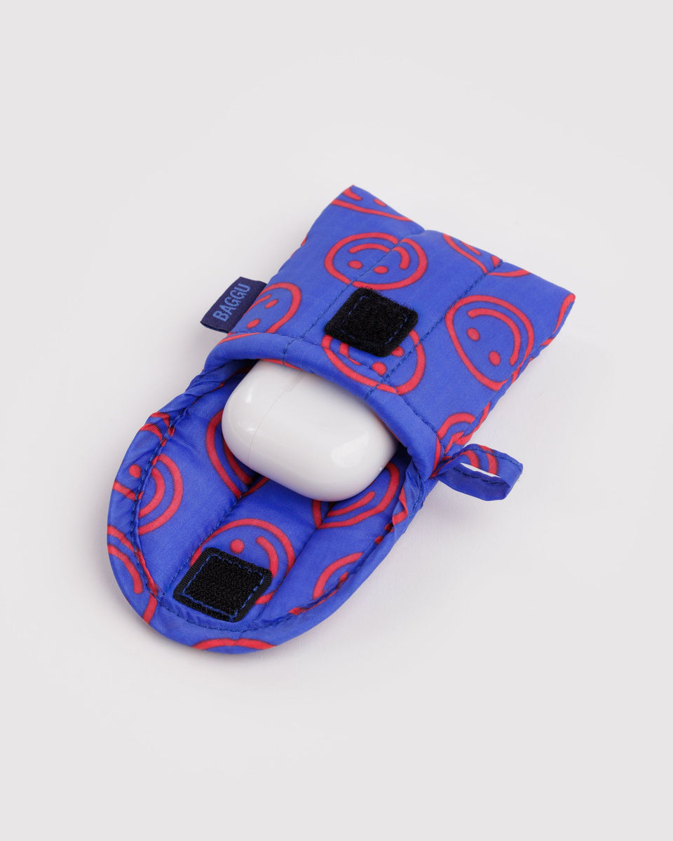 BAGGU Wholesale Puffy Stuff Puffy Earbuds Case - Mini Cobalt Happy