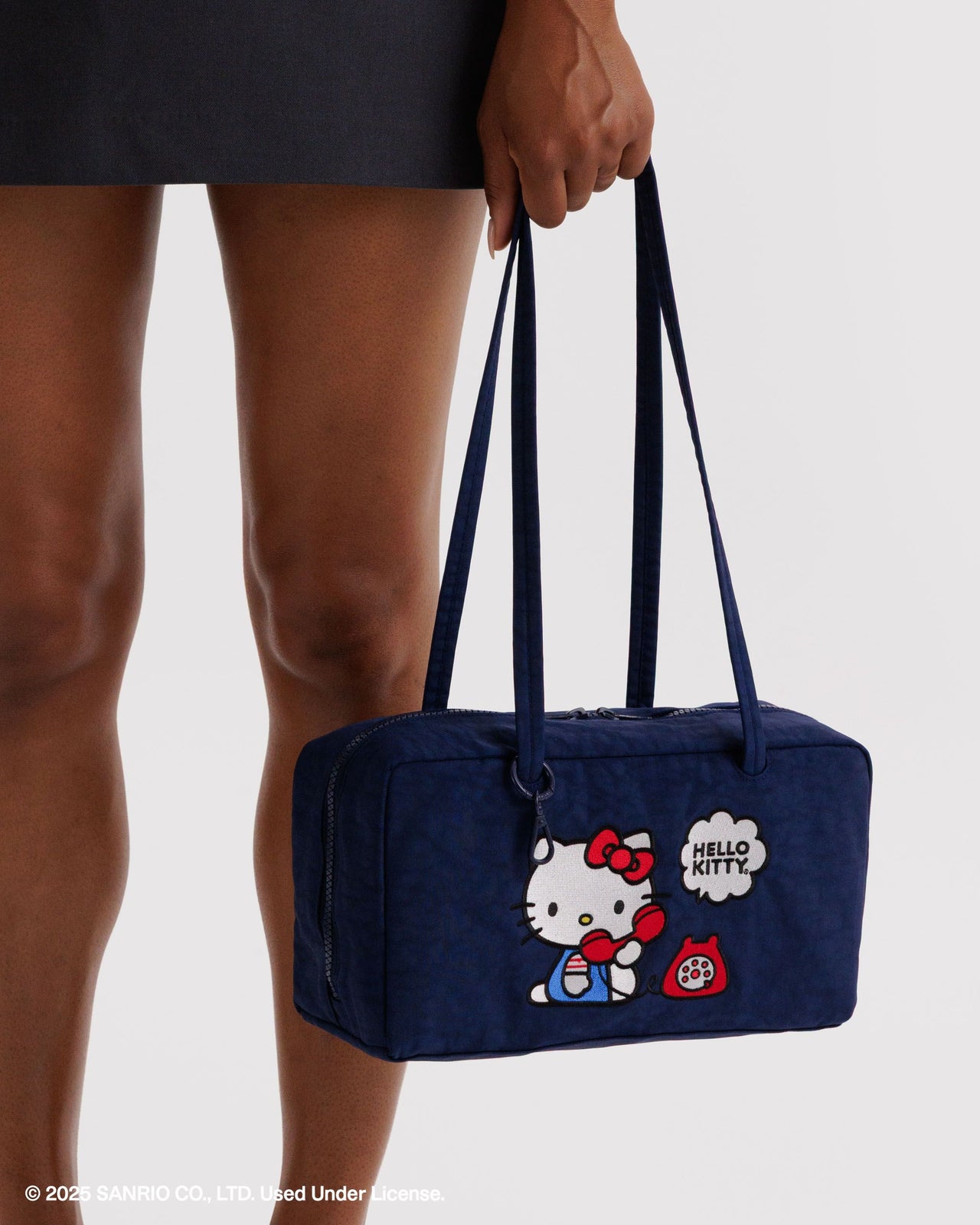 Nylon Bowler Bag - Embroidered Hello Kitty Phone