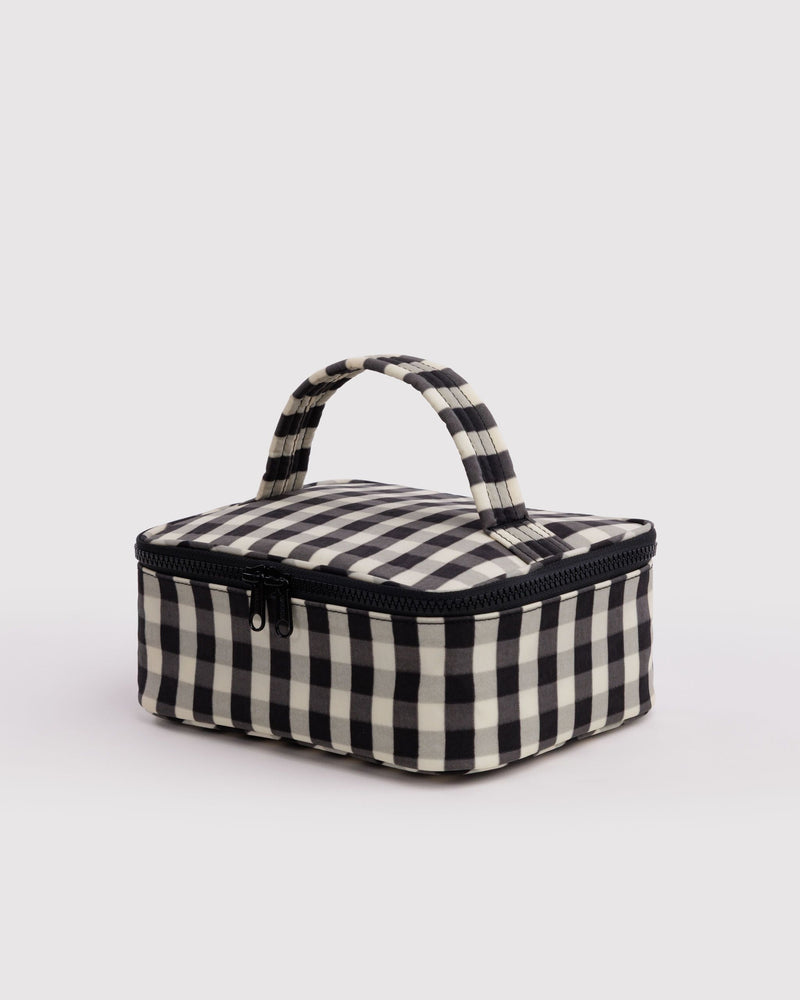 BAGGU Wholesale  Small Cosmetic Case - Black and Cream Gingham