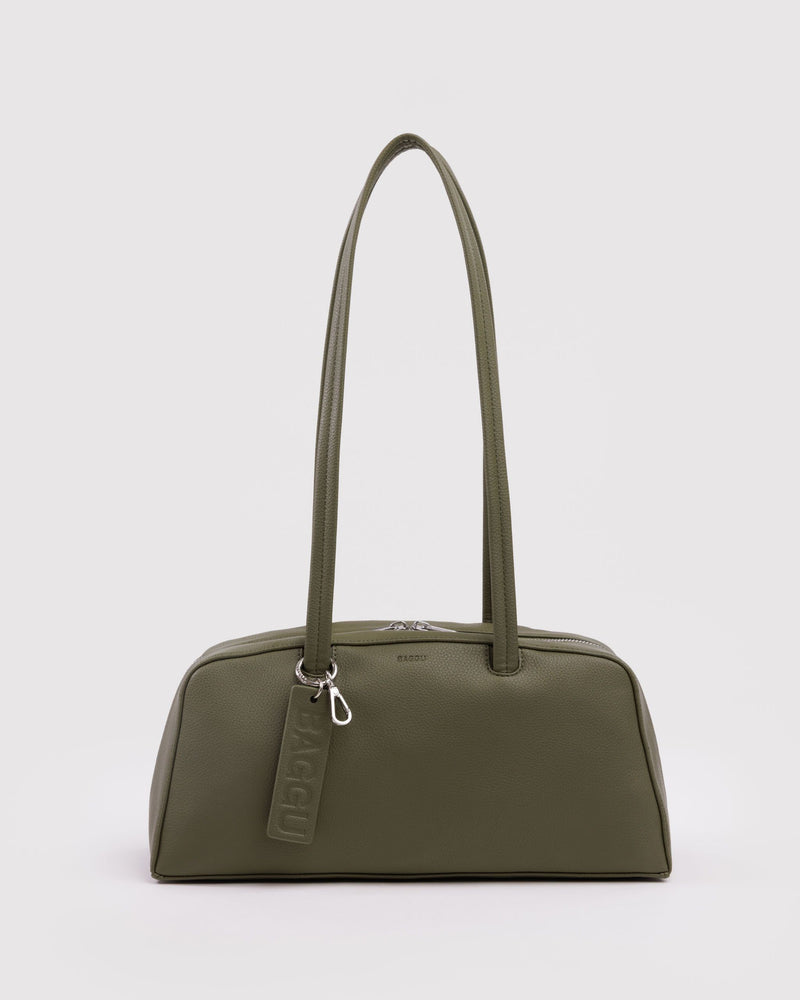 BAGGU Wholesale  Recycled Leather Bowler Bag - Loden