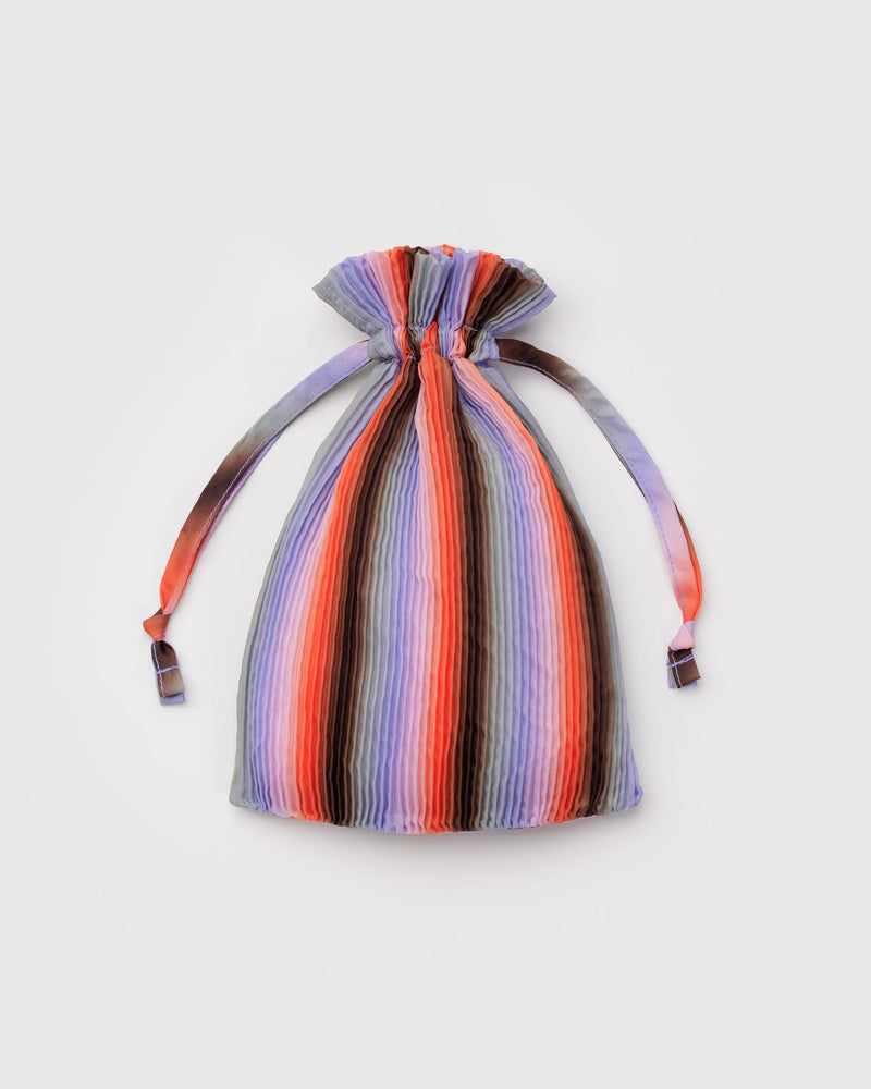 BAGGU Wholesale  Pleated Baggu - Gradient Stripe Poppy & Lilac