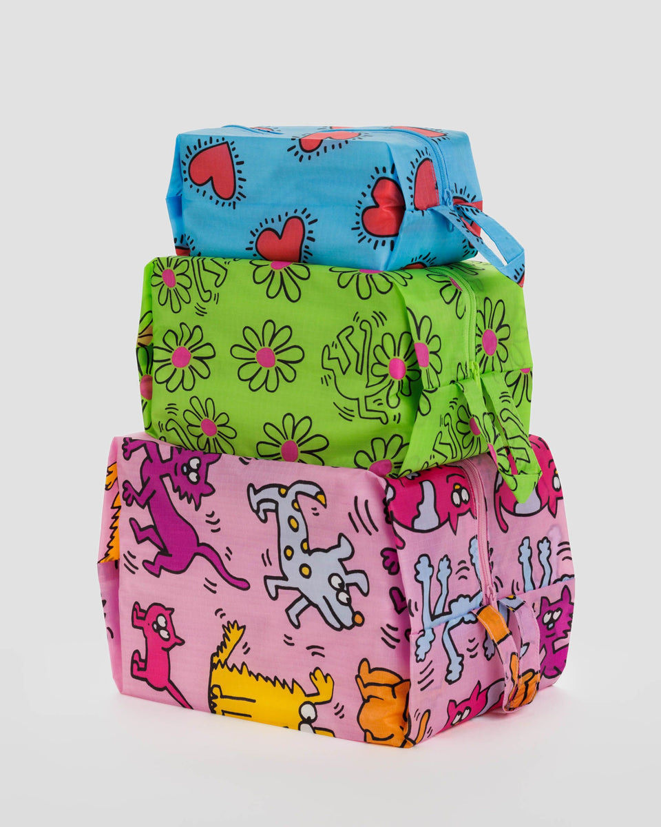 BAGGU Wholesale Pouches 3D Zip Set - Keith Haring