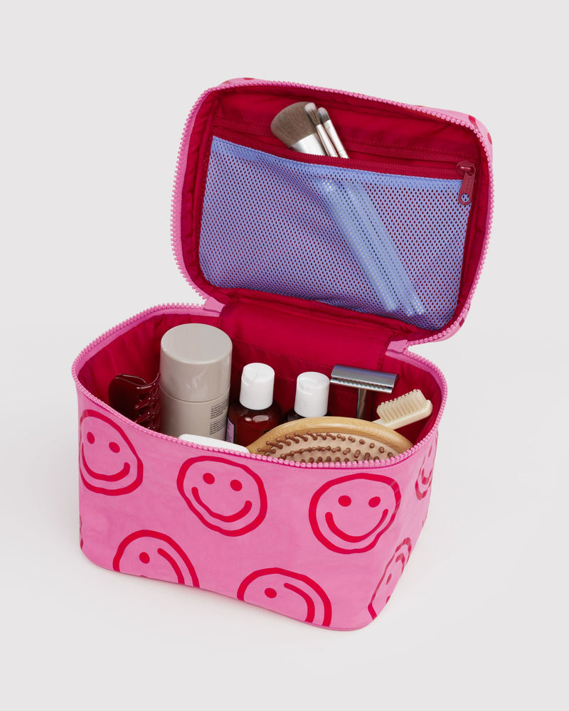 BAGGU Wholesale  Large Cosmetic Case - Azalea Pink Happy