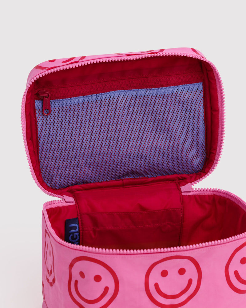BAGGU Wholesale  Large Cosmetic Case - Azalea Pink Happy