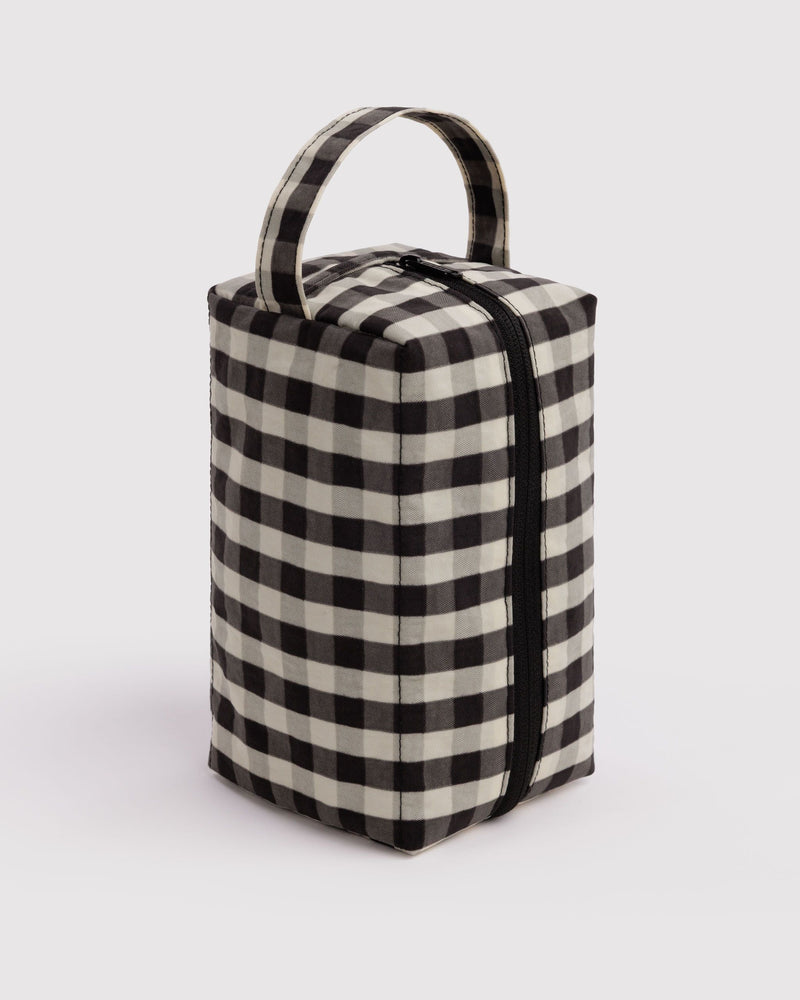 BAGGU Wholesale  Dopp Kit - Black and Cream Gingham