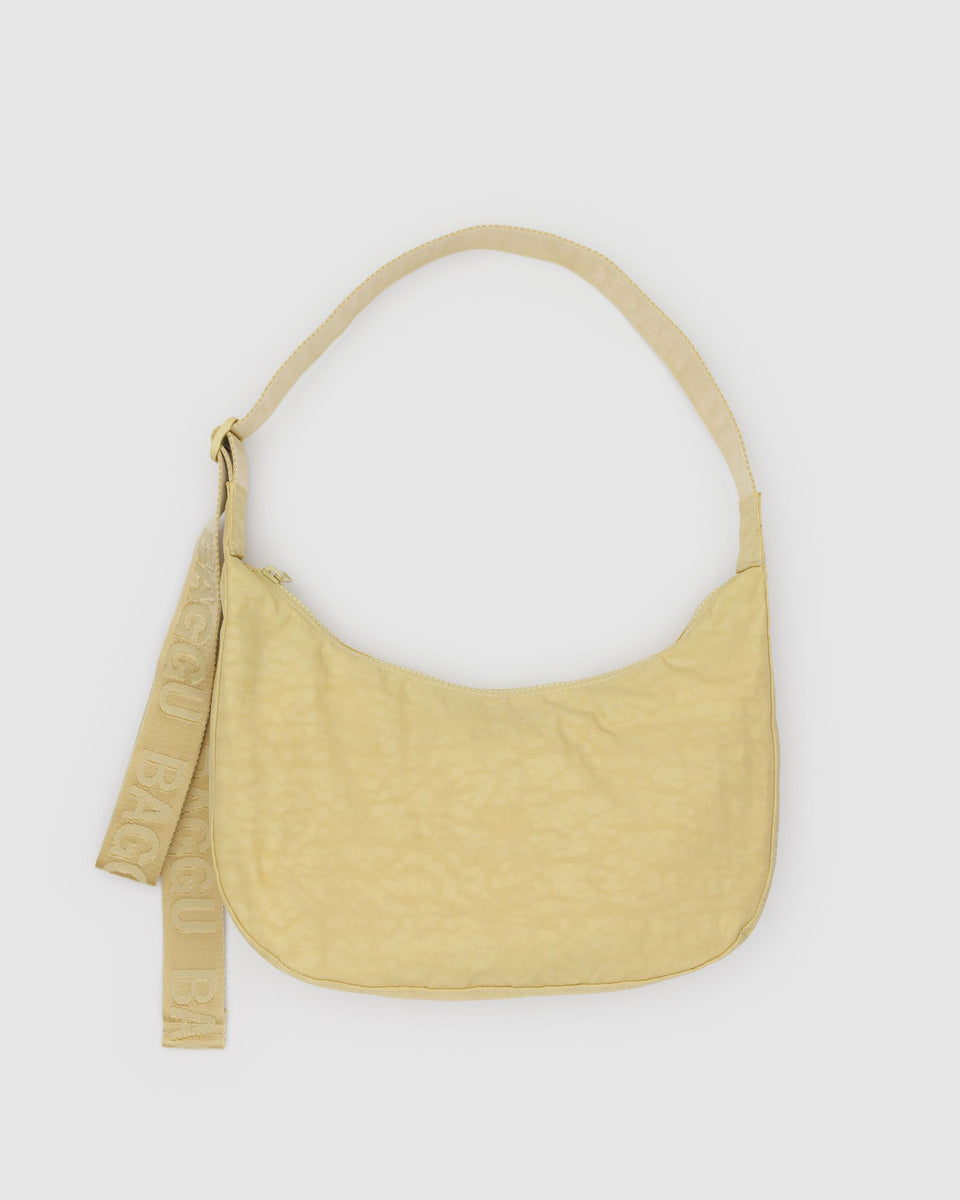 BAGGU Wholesale Cross Body Medium Nylon Crescent Bag - Butter
