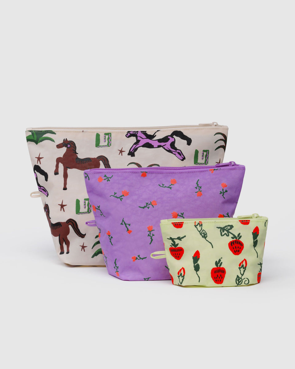 BAGGU Wholesale Pouches Go Pouch Set - Painted Prairie