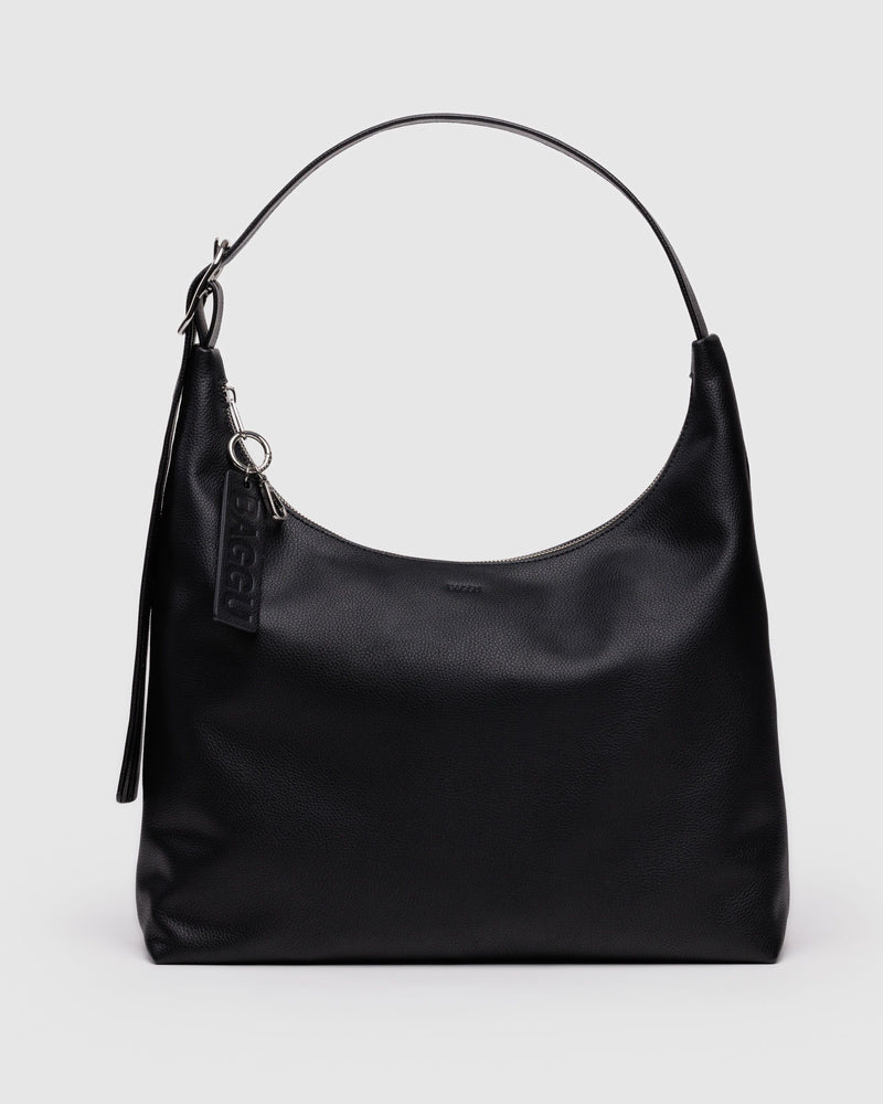 BAGGU Wholesale  Recycled Leather Shoulder Bag - Black