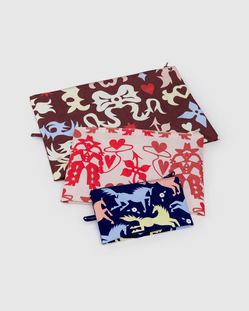 BAGGU Wholesale Travel Go Pouch Set - Western Cut-Outs