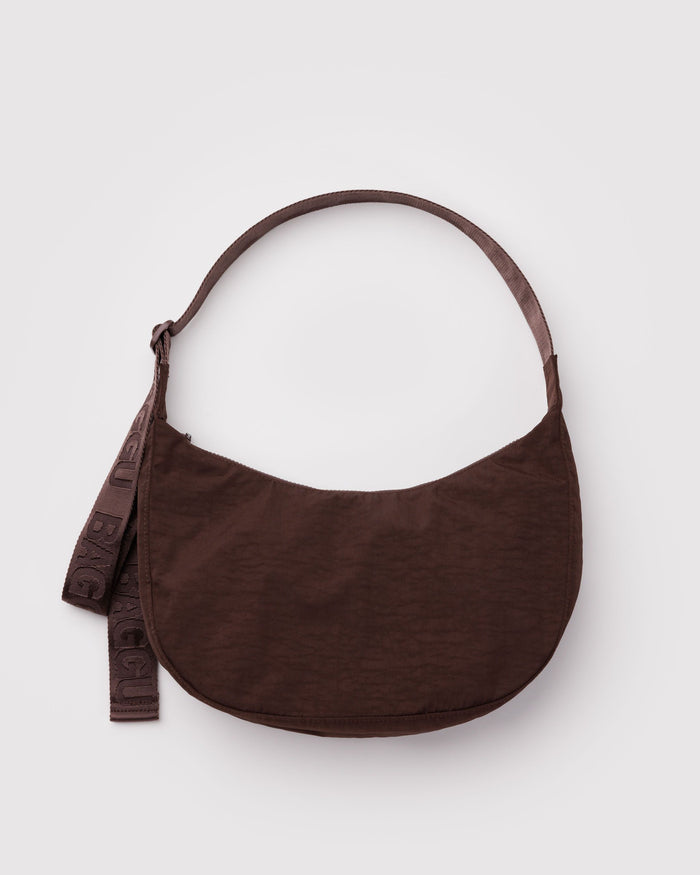 BAGGU Wholesale Crescent Bags Medium Nylon Crescent Bag - Coffee