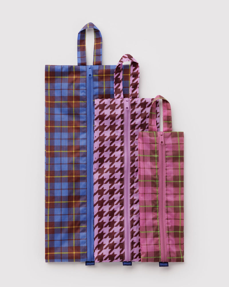 BAGGU Wholesale  3D Zip Set - Check Mix