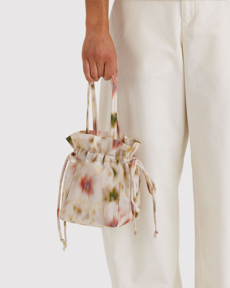 BAGGU Wholesale  Nylon Drawstring Bag - Abstract Floral