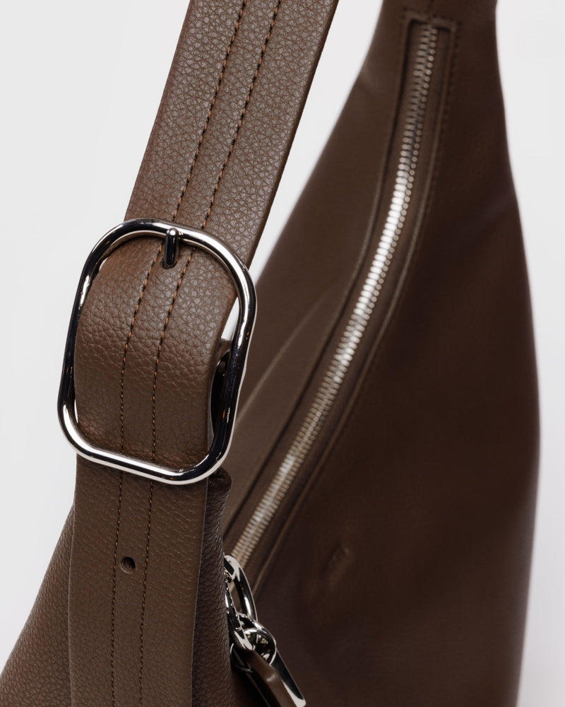 BAGGU Wholesale  Recycled Leather Shoulder Bag - Brown