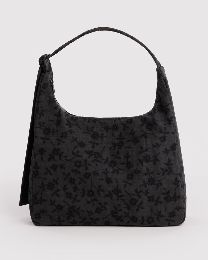 BAGGU Wholesale  Nylon Shoulder Bag - Charcoal Ditsy Floral
