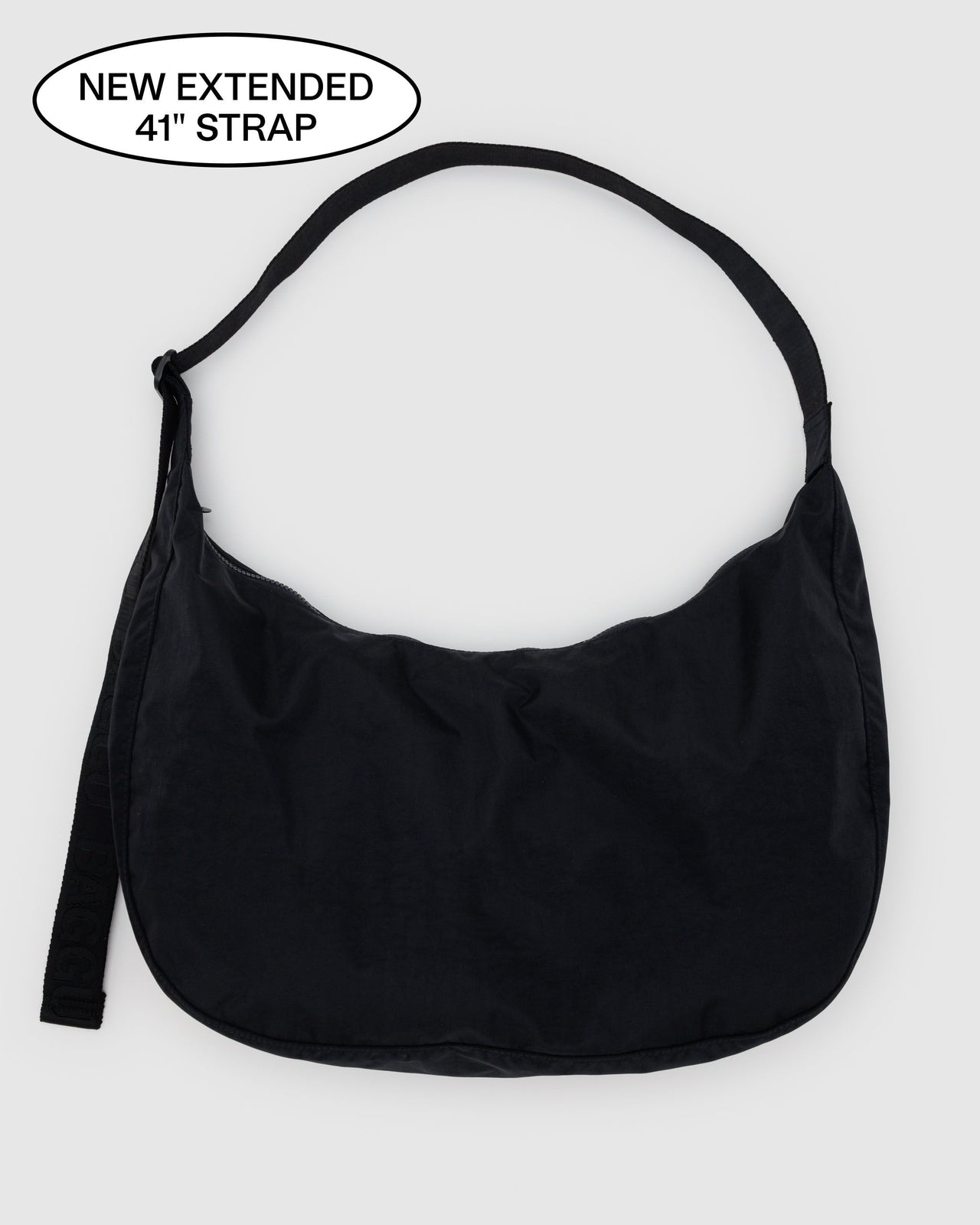 Large Nylon Crescent Bag - Black FA24