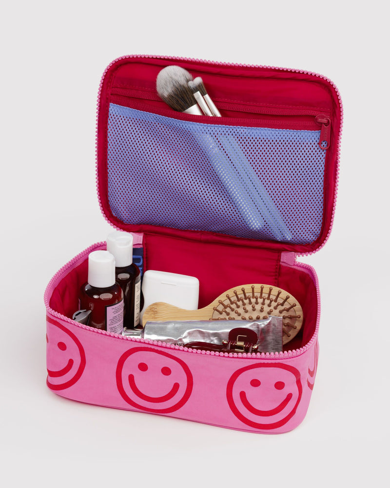 BAGGU Wholesale  Small Cosmetic Case - Azalea Pink Happy