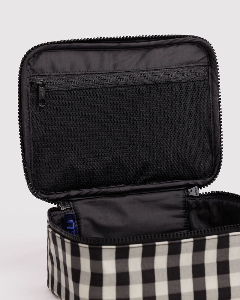 BAGGU Wholesale  Small Cosmetic Case - Black and Cream Gingham