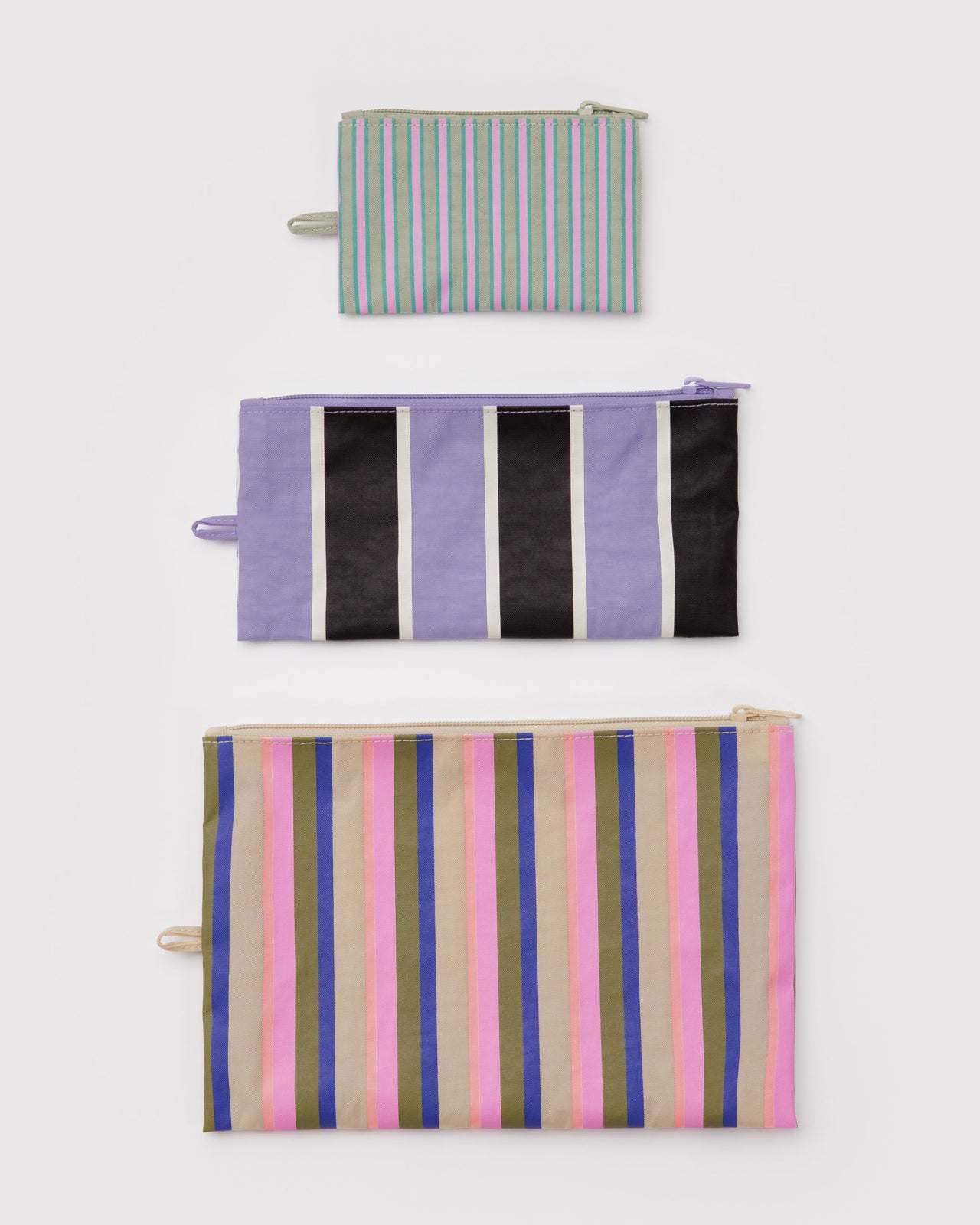 Flat Pouch Set - Candy Shop Stripes