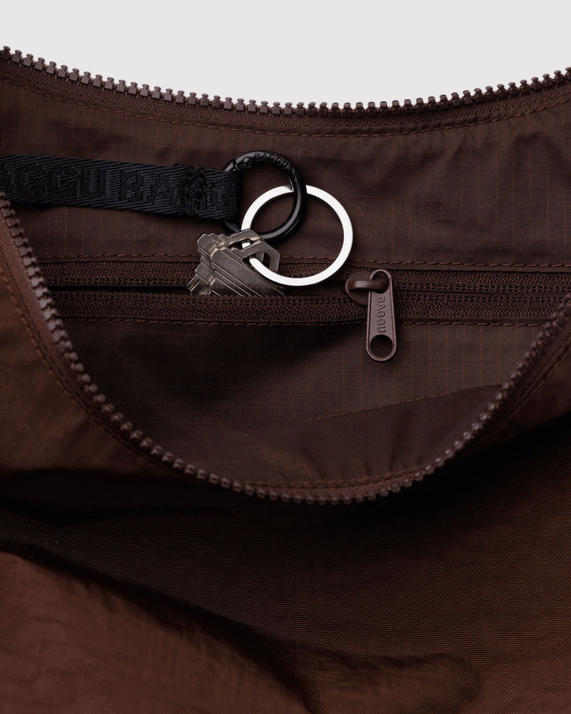 BAGGU Wholesale Shop All Medium Nylon Crescent Bag - Coffee