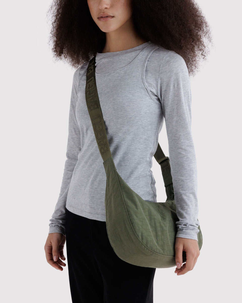 BAGGU Wholesale Shop All Medium Nylon Crescent Bag - Caper