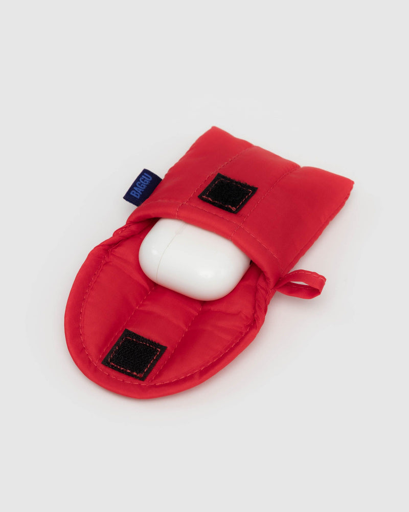 BAGGU Wholesale Shop All Puffy Earbuds Case - Candy Apple