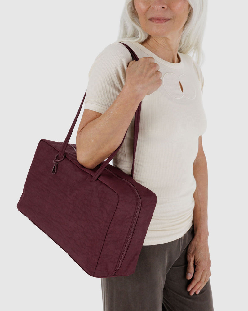 BAGGU Wholesale  Medium Nylon Bowler Bag - Mahogany