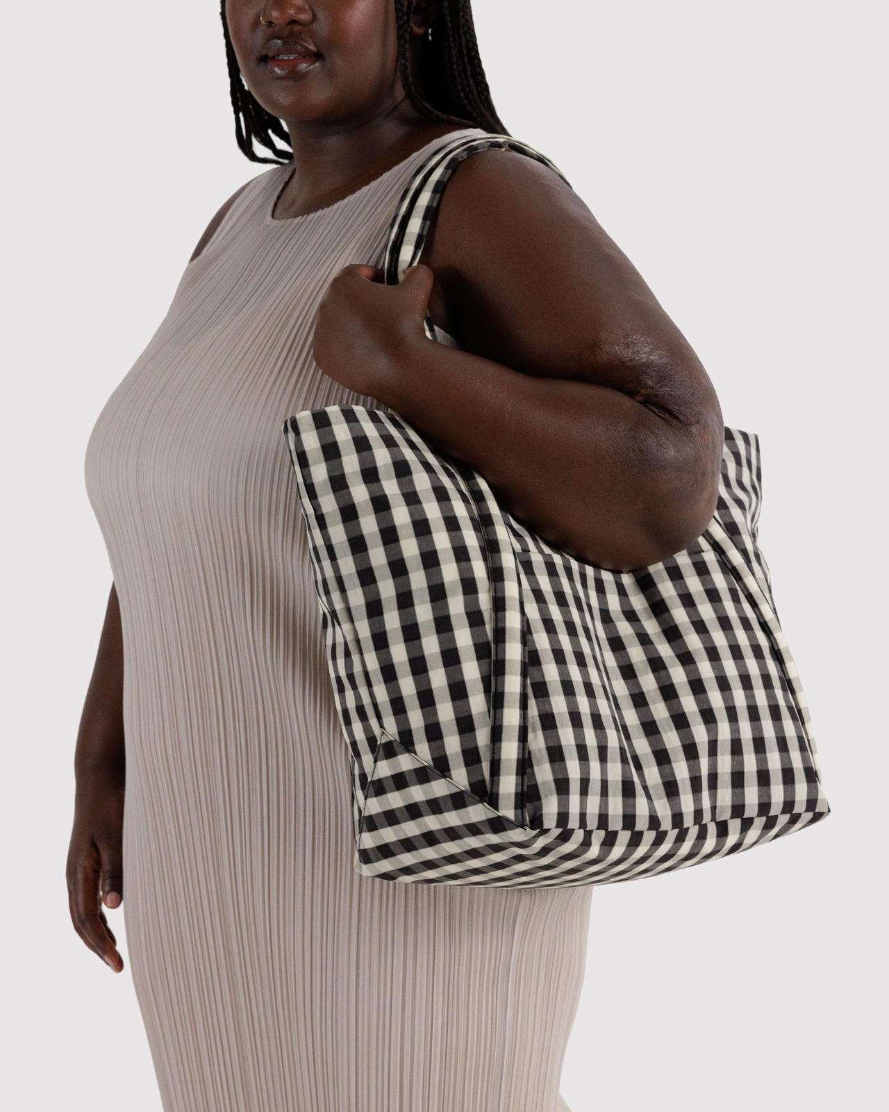 Cloud Bag - Black and Cream Gingham