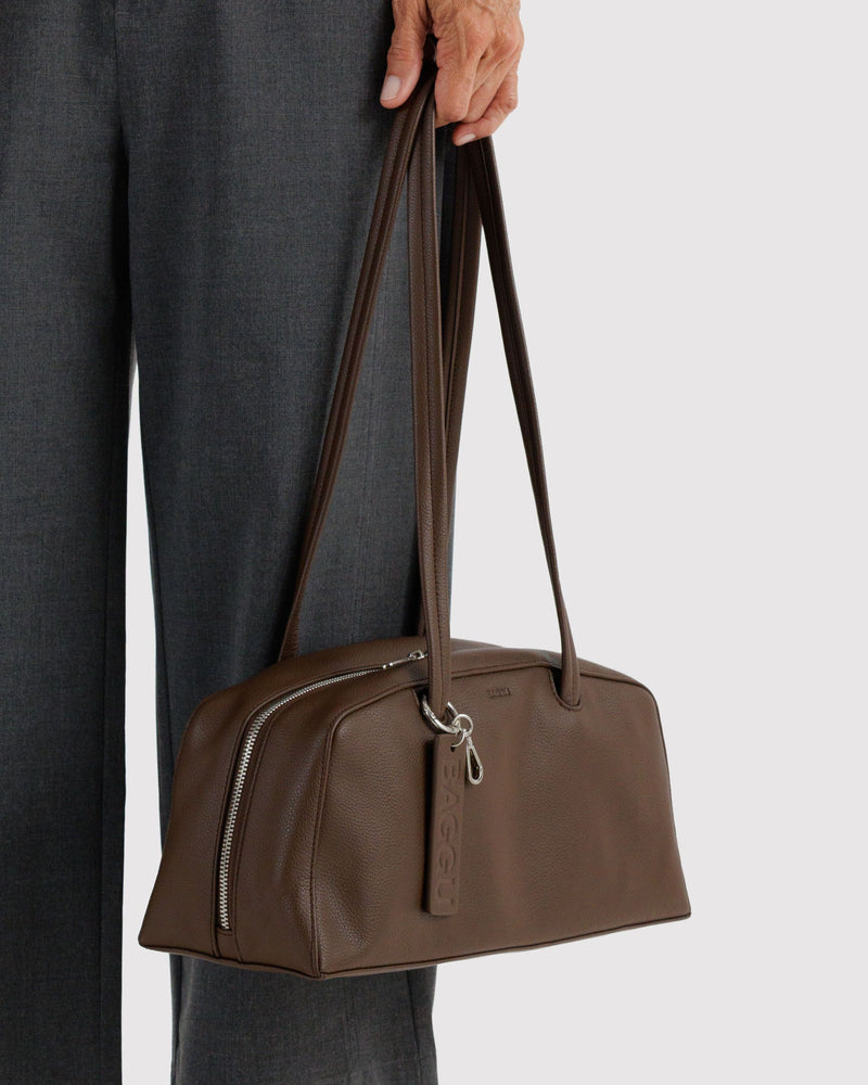 BAGGU Wholesale  Recycled Leather Bowler Bag - Brown