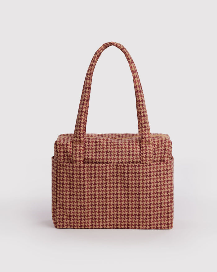 BAGGU Wholesale Cloud Bags Small Cloud Carry-On - Tan Houndstooth