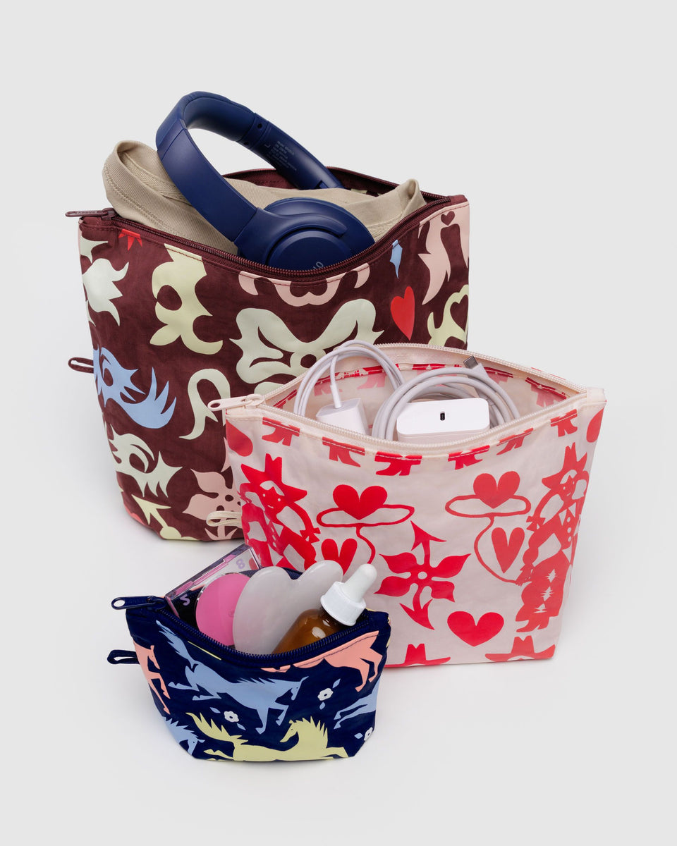 BAGGU Wholesale Travel Go Pouch Set - Western Cut-Outs