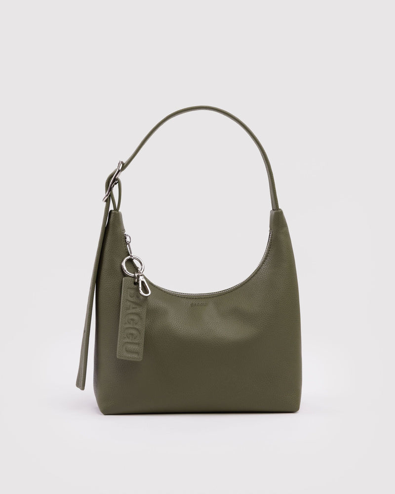 BAGGU Wholesale  Mini Recycled Leather Shoulder Bag - Loden