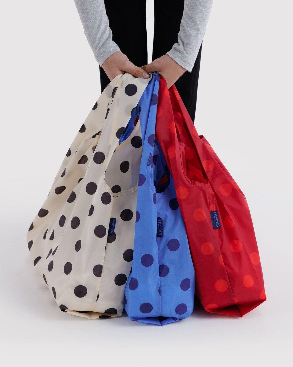 BAGGU Wholesale Reusable Bags Standard Baggu Set of 3 - Polka Dot Mix