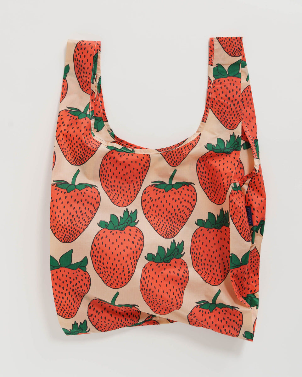 BAGGU Wholesale Recycled Ripstop Nylon Standard Baggu - Strawberry